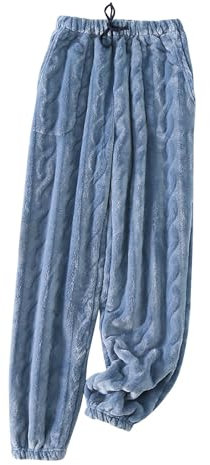 Pantaloni pigiama da donna in pile corallo caldo caldo addensato morbido peluche flanella pantaloni per dormire a casa coulisse comodi soffici pelosi pigiama pantaloni pigiami indumenti da notte