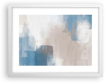 Poster da Parete Pezzo Contemporaneo Vernici Cornice Bianca 40x30cm Decorativi Stampa da Parete Quadri Moderni Soggiorno Camera da Letto Cucina Decorazione Murale Wall Art Immagini - P2WAA40x30-5953