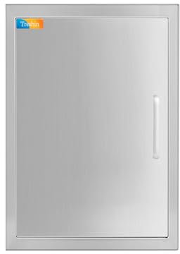 Treshin Stainless Steel Outdoor Kitchen Door, 17' W x 24' H, Single BBQ Access Door with Detachable Handles, Magnetic Closing System
