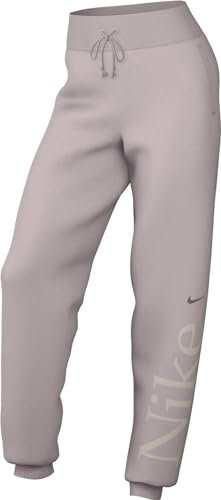 Nike Damen Hose W NSW Phnx FLC Os Logo Swtpnt, Platinum Violet/Smokey Mauve, FN2552-019, L