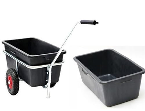 Handwagen 2-Rad Bollerwagen Gerätewagen Zusatz Wanne 150 Kg Ladevolumen Kelberg Schubkarre 120 l (gehäuft)
