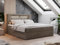 MKS MEBLE Boxspringbett 160x200 mit Led Braun Samt, Polsterbett Bett 160x200 mit LED Kopfteil, Multipocket Matratze H4, Doppelbett mit Bettkasten Stauraumbett - Gold-5 - Braun Velvet