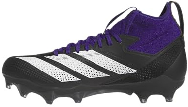 adidas Unisex-Adult Adizero Impact American Football, Black/White/Team Collegiate Purple, 15 Women/14 Men