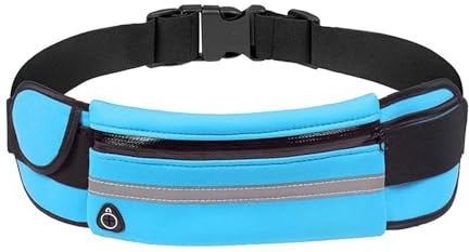 Elastische Sport-Hüfttasche, wasserdichter Gürtel, Lauftasche, Sport, Blaue Farbe
