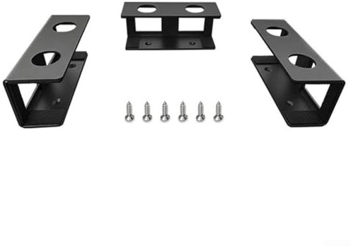 Under Desk Laptop Mount Aluminium Under Desk Shelf Bracket with Felt Board Under Desk Laptop Tray Holder with Screws for Laptop Keyboard Storage(Black)