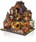 Cuteefun DIY Miniatur Haus Puppenhaus, Holzpuppenhaus mit LED, Winziges Haus Bausatz für Erwachsene zum Bauen, Einzigartiges Geschenk zum Geburtstag Weihnachten(Magisches Wälder)