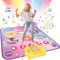 JONRRYIN Tapis de Danse pour Enfants, Jouet Tapis de Danse, Tapis de Danse Musical avec Lumières LED, 5 Modes et 3 Niveaux, Cadeaux d'anniversaire de Noël pour 3 4 5 6 7 8 9 10 11 12 Ans Filles