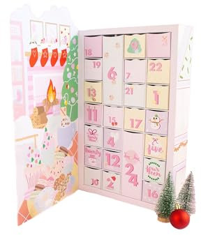 Happy Sprinkles Magical Christmas Time Kinder Adventskalender 2024 - Weihnachtsdekor für Gebäck - Tortendeko Essbar zu Weihnachten - 24 Türchen