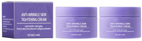 2PCS Creme Anti Rides Femme, Soin Visage Repulpant et Raffermissant, Réduit les Rides, Raffermit, Hydrate, Protège et Illumine la Peau, Soin Visage Repulpant et Raffermissant, Tous Types de Peau
