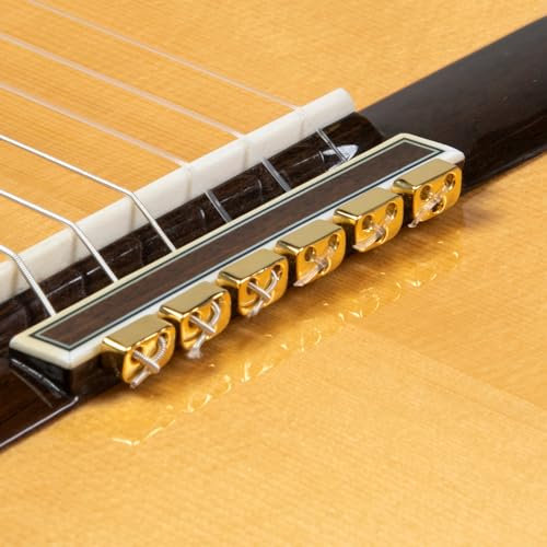Klassische Flamenco-Akustikgitarre Perlen aus goldenem Metall für Nylonsaiten von Alba Guitar Beads