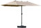 Outsunny Sombrilla de jardín doble rectangular 4,6L x 2,7l x 2,4H m con cierre de manivela de apertura, bolsas de lastre y base incluidas, sombrilla para balcón, piscina, caqui