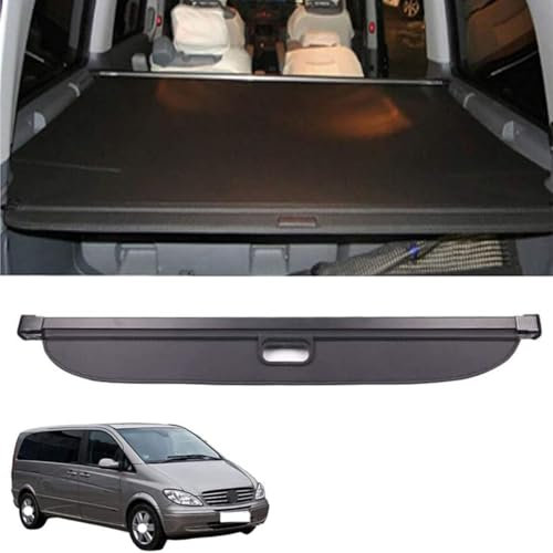 YRCTHEK für Benz V Class Viano Vito 2010-2015 Auto Laderaumabdeckung Kofferraum Kofferraum Schutz Abdeckung Laderaumabdeckung,Auto Laderaumabdeckung Kofferraumabdeckung Rollo