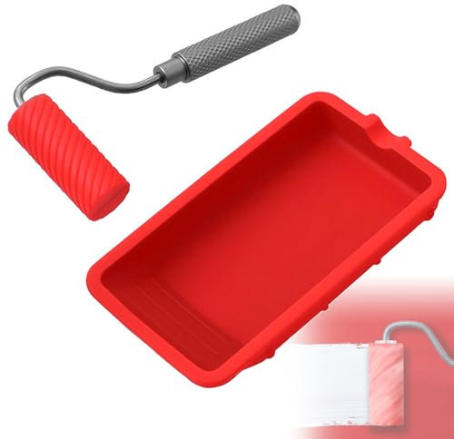 Glue Roller Wood Glue, Glue Brush with Paint Tray, Reusable Glue Roller, Can Quickly and Evenly Apply Wood Glue, Structure Roller for Crafts, Woodworking