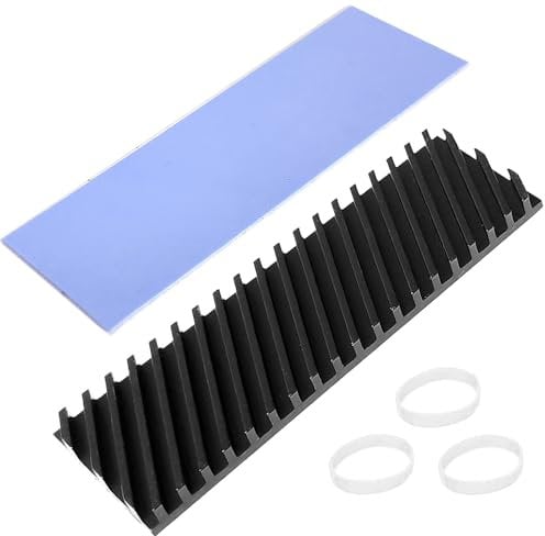Hodyludy M.2 Heatsink Copper, 70x20x4mm m2 NVMe Laptop Graphene Coating Copper Heat Sink,with Silicone Thermal Pad, for M.2 2280 SSD Laptop