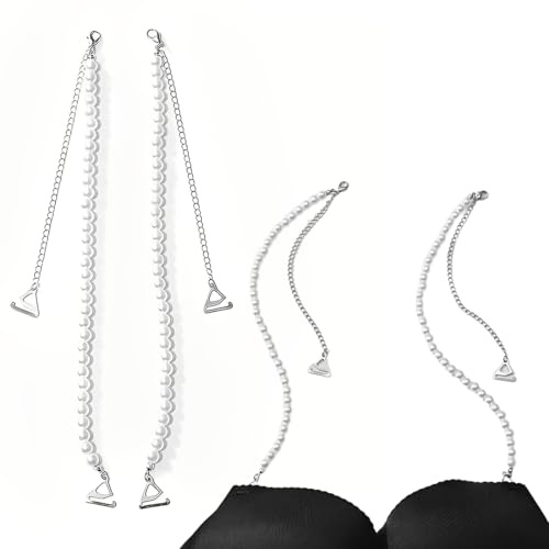ZKGYUS Bretelle donna, Spalline reggiseno, Reggiseno Spallina di Ricambio Regolabile Removibile, Elegante tracolla da donna in perle, per Reggiseno Biancheria Intima Bikini Accessori per Donne