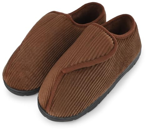 riemot Zapatillas de Casa para Hombre, Cerradas, Ajustables y Cálidas | Pantuflas para estar por casa, fáciles de poner, con amortiguación suave, sensación acogedora y buen agarre