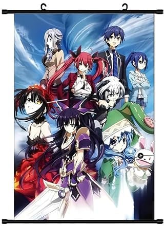 Jilijia Tokisaki Kurumi Poster Anime Yatogami Tohka Scroll Poster Kotori Itsuka Figur Aufhänger Poster Wandkunst Gemälde Bild Zuhause Schlafzimmer Dekoration