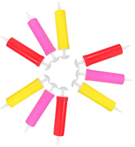VICASKY 10pcs Portable Balloon Inflators Convenient Manual Air Pumps for Foil Balloons Lightweight Wear Resistant for Party Decorations Easy to Use Anywhere