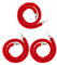 LQSYBHD 3 Pcs Cuerda de Barrera Rojo,Cuerda de Control de Multitudes con Ganchos A Presión,Cuerda de Puntal,para Evento de Fiesta Y Alfombra Roja(Size:5ft)