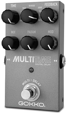 GOKKO GK-72 Digital Delay Guitar Pedal with 9 Effects Tap Tempo Hold
