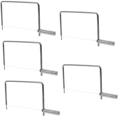 TOYANDONA 5 Piezas Cortador de Queso de Acero Inoxidable con Alambre para Cortar Mantequilla y Queso Lonchas de Resistente y Fácil de Limpiar para Uso Doméstico y Fiestas