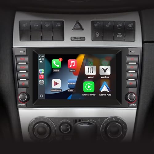 Radio de Coche Pantalla para Mercedes Benz C-Class W203 G-Class W463 CLK-Class W209 Estéreo Inalámbrico CarPlay/Android Auto Bluetooth RDS