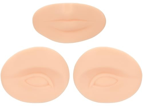 PAMINGONO Silikon Übungshaut für Permanent Make up Training Hautfarbenes Makeup Practice Board Wiederverwendbar Weiche Textur für Augenbrauen Lippen und Microblading Anfänger