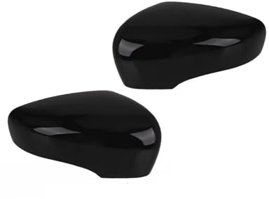 HPZPRPCEW Pour Renault Pour Clio 4 MK4 2012-2019 Cache De Rétroviseur Extérieur Porte(Noir brillant,2 pièces)