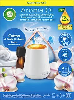 Lufterfrischer Aroma-Öl Baumwolle & Weiße Orchidee..., 1 Stück - Marke DM Deutschland - kompatibel zu airwick-46102 - Lufterfrischer Aroma-Öl Cotton & weiße Orchidee..., 1 St