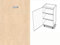 Premium-Ambiente AGRA232 Unterschrank 1-türig 2 Fachboden Softclosing eingelassener Griff EURODEKOR®(Breite 40cm - Anschlag Links, 25 Mainau Birke)