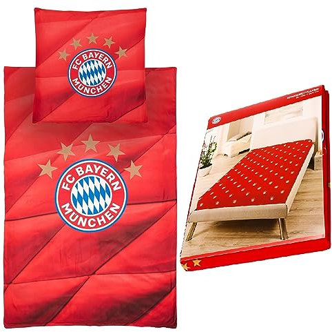 FC Bayern München Bettwäsche - 5 Sterne - rot 2-teilig 135 x 200 cm FCB