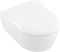 Villeroy & Boch Avento WC-Sitz SlimSeat, Toilettendeckel mit Absenkautomatik, abnehmbarer Toilettensitz aus bruchsicherem Duroplast, Klodeckel Original Ersatzteil, D-Form, Weiß Alpin, glänzend