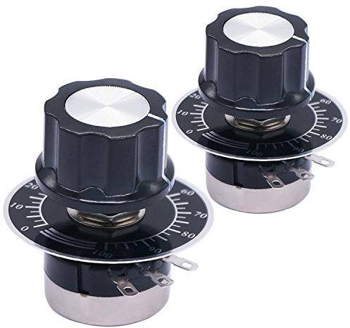 TWTADE / 2 Stück rv24yn20s b303 30k Ohm Single Turn Rotary Carbon Linear Variable Potentiometer Verwendet für Inverter Drehzahlregulierung Motordrehzahlregelung + 2 Stück A03 Knopf + 2 Stück