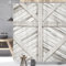 Riyidecor Farmhouse Barn Door Rustic Western Shower Curtain Painting Gray and White Wood Bath Curtain for Men Women Door Pattern Home Decor Western Country Set Waterproof 12 Pack Hooks