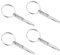 ihreesy 4 pezzi Perni a Sgancio Rapido, perni rapidi in acciaio inossidabile 316 da 1/4 di pollice Perni superiori per hardware Bimini Marine, argento,6.3mm x 51mm