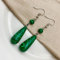 Korean Fashion Ohrringe für Frauen Natürlicher Malachit Wilde Damen Ohrhaken Ohrringe Schmuck Tropfen Handgemacht DIY