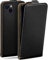 moex Flip Case für iPhone 13 Hülle klappbar mit 360 Grad Schutz, Handyhülle mit Displayschutz, PU Leder Handytasche Lederhülle, Flip Case Cover Klapphülle, Schwarz