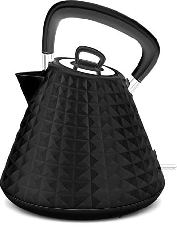 Bouilloire eldom VENO | Capacité de 1,5 litre | Théière rétro avec une puissance de 3000W | Design vintage classique | Fonction de cuisson rapide | Noir | C275c (noir)