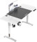 pro.tec Höhenverstellbarer Tisch Salinas 140 x 60 cm elektrisch Schreibtisch mit Memory Funktion Computertisch mit Getränkehalter Kopfhörerhaken Arbeitstisch bis 80 kg Aluminiumgestell Weiß