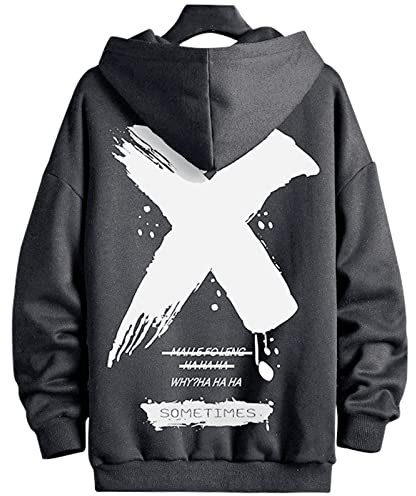 Moshtashio Felpa Uomo con Cappuccio Unisex Hip Hop a Maniche Lunghe Sweatshirt Pullover Uomo Felpe Stampa di Lettere Hoodie Uomo Autunno Inverno