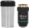 Obiettivo Acromatico Ottone Microscopio Acromatico Obiettivo Cromato 20X Microscopio Interfaccia Lente Obiettivo 20,2 Mm