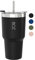 BOZ Insulated Tumbler - Stainless Steel with Lid and Straw - Thermal Cup for Hot and Cold Drinks - BPA Free (900 ml / 30oz, Black)