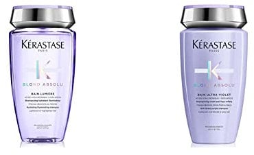 Kérastase Blond Absolu, Anti-Brass Purple Shampoo, Toning, For Cool Blondes & Bain Ultra Violet, 250ml & Kérastase Blond Absolu & Edelweiss Flower, Bain Lumiere, 250ml
