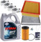Inspektionspaket INSP.- + 5L FUCHS 5W30 Öl + Zündkerzen passend für Corsa D 1.2-1.4
