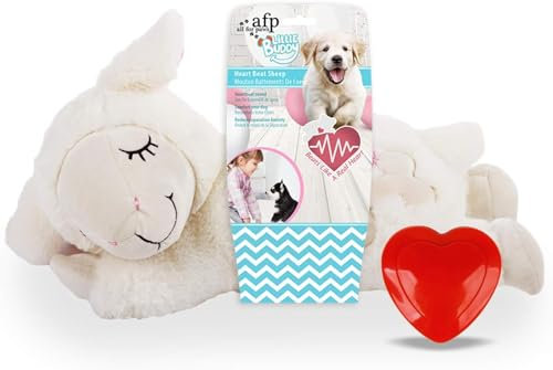 ALL FOR PAWS Kuscheltier für Hunde, Herzschlag-Hundespielzeug für Welpen - Angstlinderung & Verhaltenstraining | Kuscheltier mit Herzschlag-Funktion | Ideal als Einschlafhilfe für Hunde