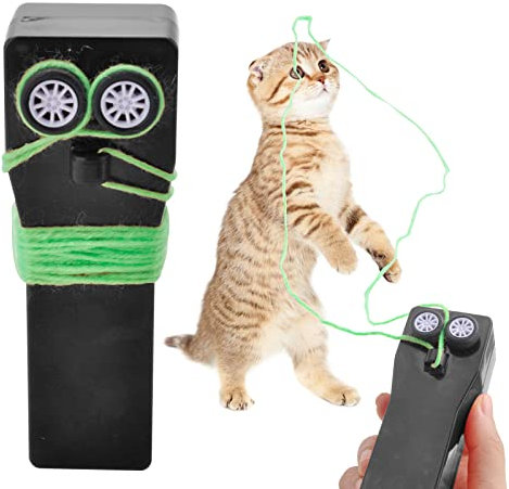 HENGBIRD Lasso String Shooterm de Lanceur, Loop Lasso String Shooter Jouet Portable Zip String Rope Lanceur Hélice Lasso String Shooter pour enfants, Nouveaux jouets pour chats (noir)