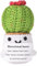 Lustiger Positiver Kaktus, Positive Kartoffel Deutsche Lustige Positive Kaktus Häkelgeschenke mit Ermutigender Karte Emotionale Unterstützung Gestricktes Pflanzenpuppenspielzeug für Party