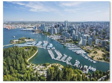 Puzzle 1000 Teile，Luftbild von Stanley Park, Coal Harbor und Vancouver, BC, Kanada，Holz Puzzle 1000 Teile Spielzeug Für Erwachsene Dekompressionsspiel（75x50cm-582