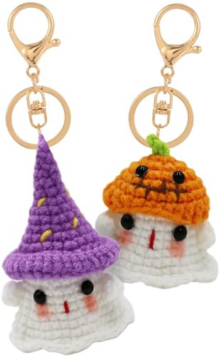 Zliger Schlüsselanhänger, 2 pcs Handgewebter Geist Schlüsselanhänger, Mini-PlüSch Figuren Positive Kartoffel Puppe, Geschenke für Freunde und Familie