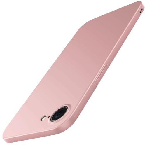 Galful Ultra Dünn für iPhone 16e 2025 Hülle Matt PC Hartschale Case Handyhülle iPhone SE 4 Slim Leicht Schutzhülle mit Voll Kameraschutz PP Hardcase Schutz Tasche Stoßfeste Kratzfeste Cover-Roségold